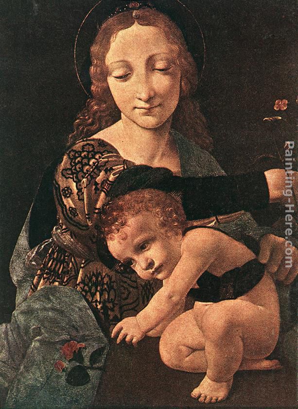 Virgin and Child with a Flower Vase (detail) painting - Giovanni Antonio Boltraffio Virgin and Child with a Flower Vase (detail) art painting
